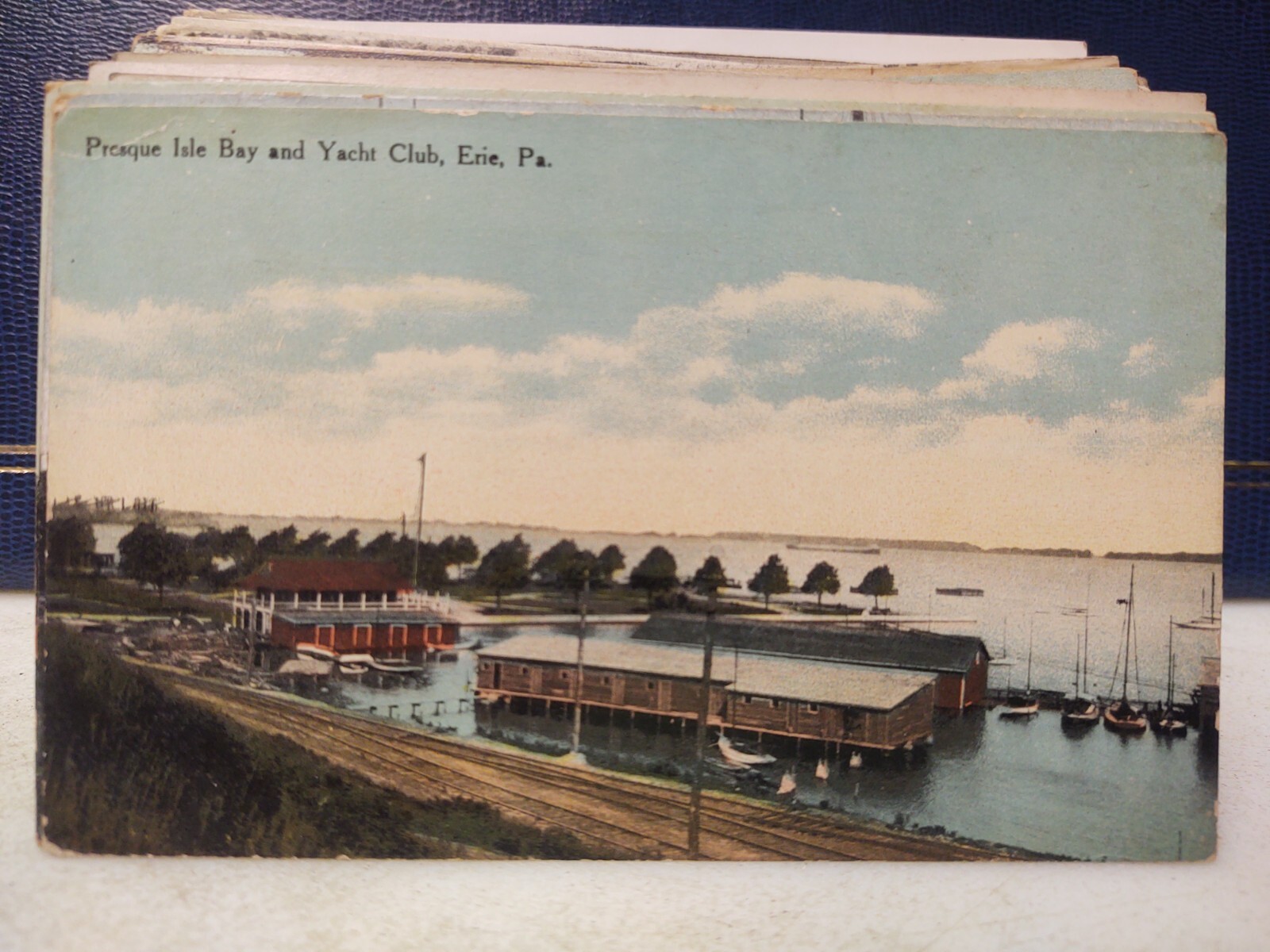 ERIE PA POSTCARD 1910 Presque Isle YACHT CLUB Marina from collection eBay