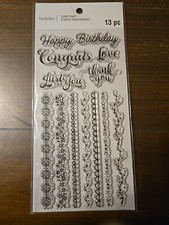 Recollections Clear 13 PC Stamps HAPPY BIRTHDAY   