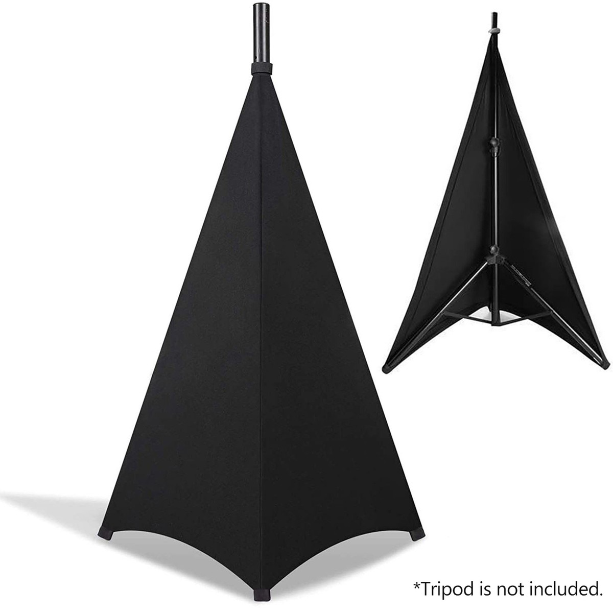 DJ Tripod Speaker Stand Scrim Spandex Fabric Stretch Cover Double