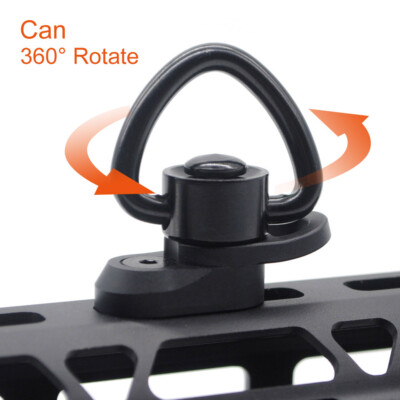 M-lok Sling Swivel Heart-Shape Loop with QD Base a Hole For Snap ClipHook Spring