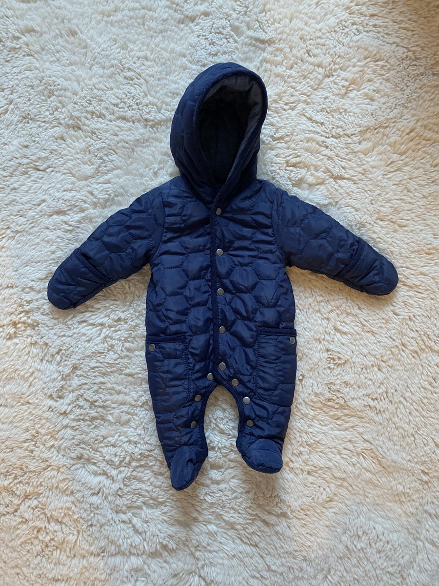 Mamas Papas Blue Baby Boy Newborn Coat Pram Suit Excellent