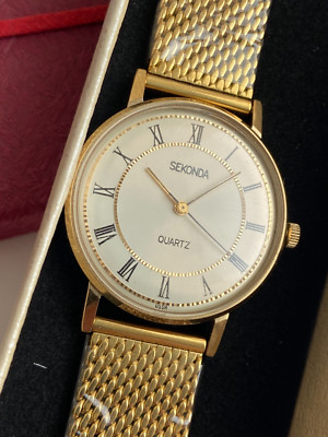 Vintage RARE Men SEKONDA CAL  L 2356  5 Jewels Wrist Watc EXPORT AU QWARTZ TOP