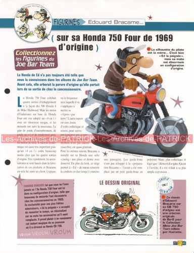 Moto Hachette – Honda CB 750 – Équipe Joe Bar Team 101 – Edouard Bracame Et Jane – 1/18