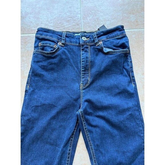 zara Slim jeans wide leg stretch women size 4 In seam 32.5 thumbnail 2