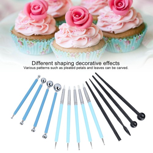 13Pcs/Set Cake Carved Pens Flower Modelling Tools Fondant Cake Decorating Molds - Picture 10 of 12