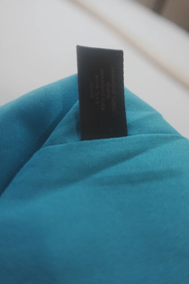 The Limited Vintage Wool Aqua Blue Size 2 XS Mini Skirt Fall Workwear - Image 4 of 4