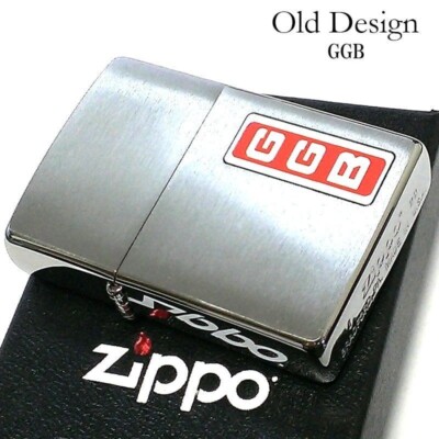 Zippo Oil Lighter Old Design GGB Silver Satin Finish Regular Case 