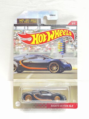 Hot Wheels 2021 1/4 Mile Finals Series 5/5  Bugatti Veyron 16.4 Black
