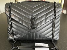 Super Deal!! Saint Laurent Ysl Lou Lou Large Y Black On Black Bag