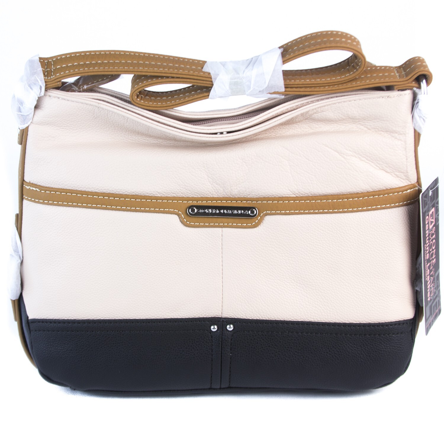 Piedra Montaña Chino/Colorete Cuero Genuino Laverne Hobo Bolso Msrp Nwt
