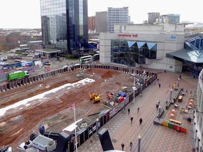 Foto 6x4 Centenary Square Sanierungsfortschritt in Birmingham Lee Bank c2017