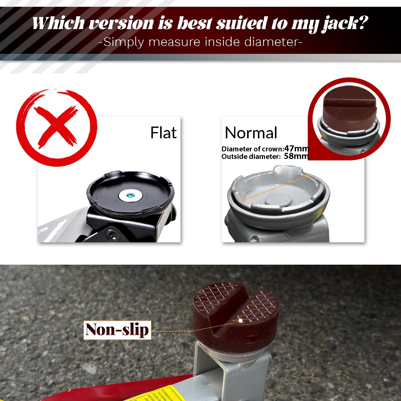 4Pcs x Universal Jack Stand Rubber Pad Car Lift Jack Stands Floor Jacking Point