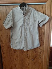 Eddie Bauer Men's Short Sleeve Shirt 2xl Kakie Button Down