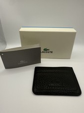 Lacoste Leather Card Holder Black - Boxed - BNWT