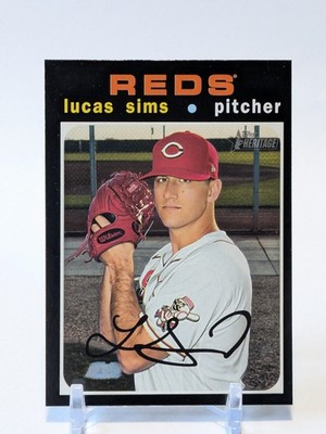 2020 Topps Heritage High Number - #712 Lucas Sims SP Reds - FREE SHIPPING