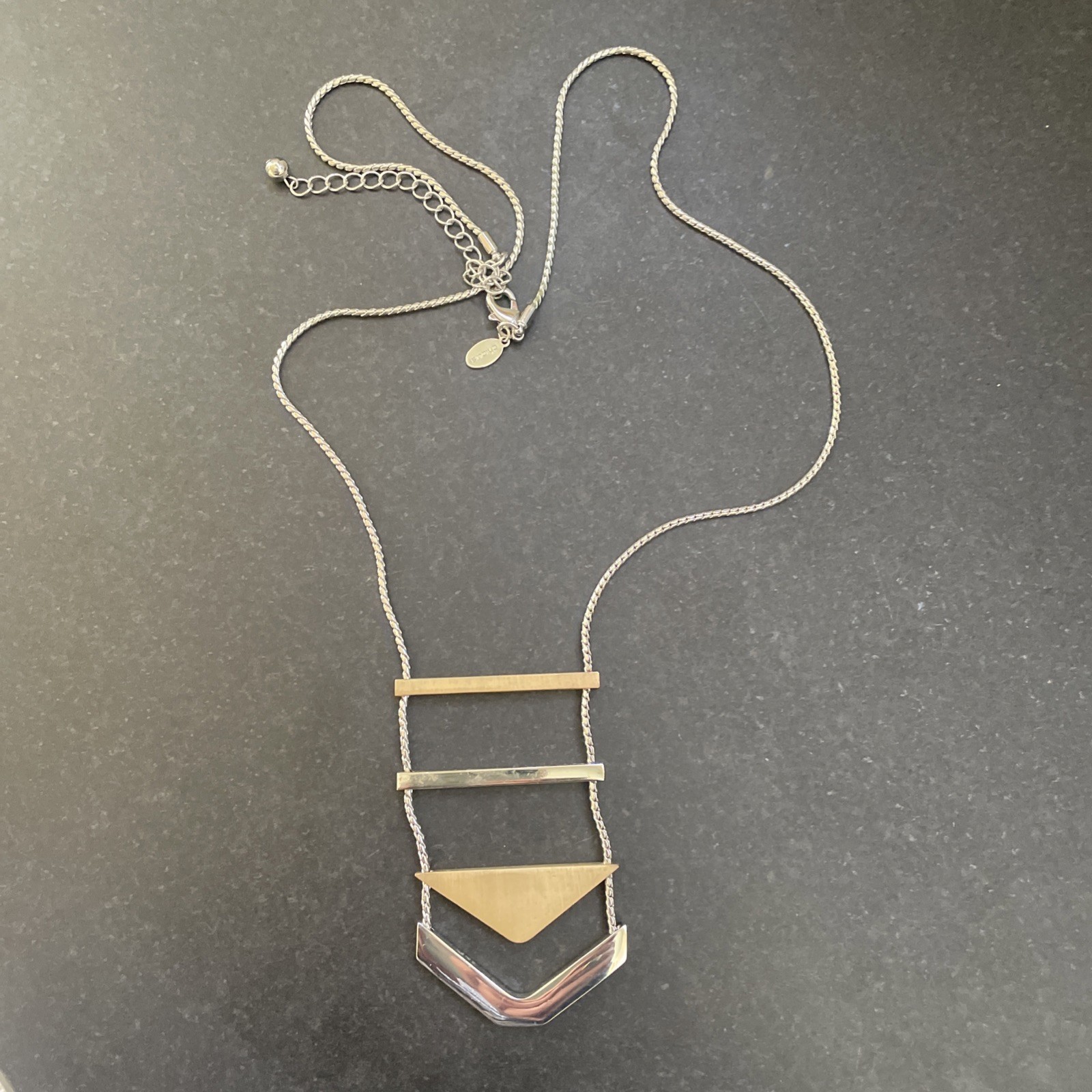 Chicos Two Tone Statement Necklace - image 1