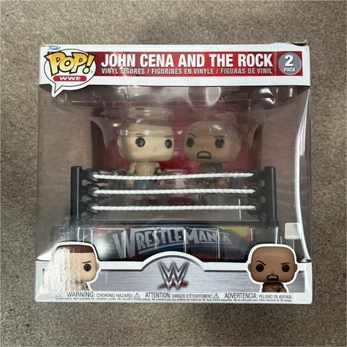 Funko Pop WWE John Cena & The Rock WrestleMania 2-Pack Vinyl Figures