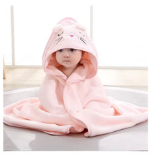 Cartoon Animal Baby Bath Towels Soft Newborn Hooded Towel Blanke