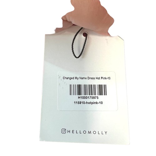 NWT Hello Molly Changed My Name Dress Hot Pink One Shoulder Ruched Size US 6 - Picture 9 of 11