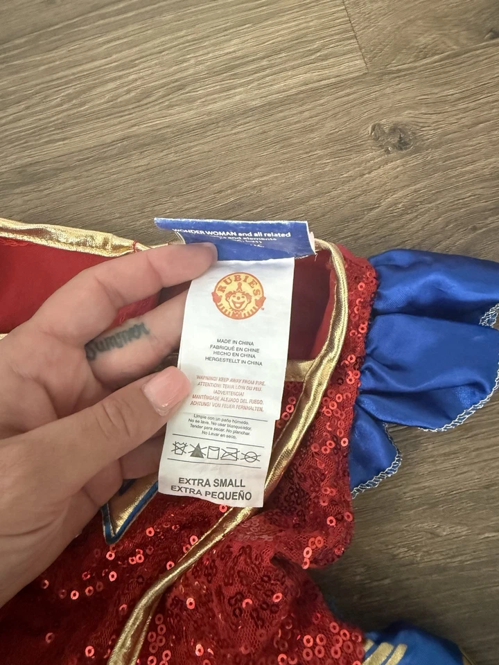 Rubíes Mujer Maravilla Niños Niño Disfraz Vestido Cómic Halloween Talla XS Foto 4 de 4