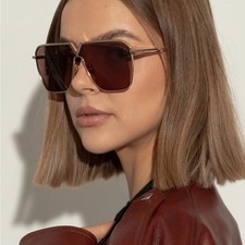 New Valentino V Goldshield VLS 137B, Stylish Gold Sunglasses, Authentic