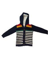 Hanna Andersson Sherpa lined Sweater  Jacket Size 3T Rainbow