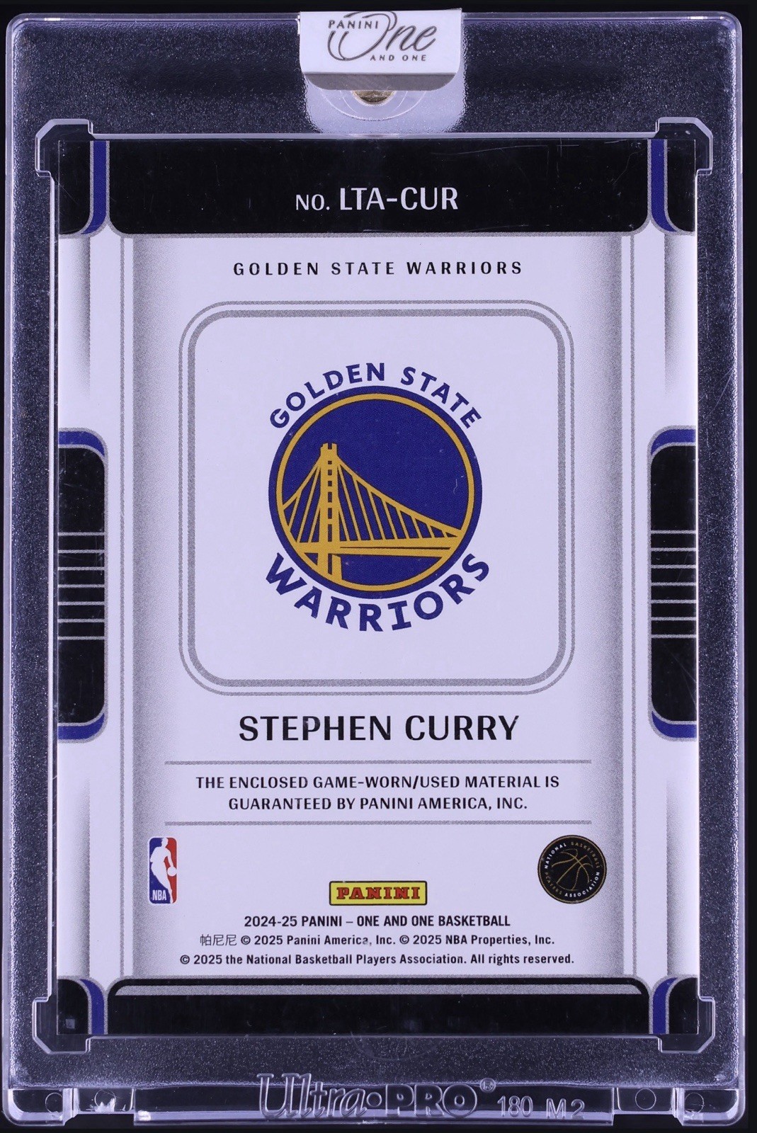 2024 Panini One And One Tags Stephen Curry LAUNDRY TAG LOGOMAN PATCH /5  view 2