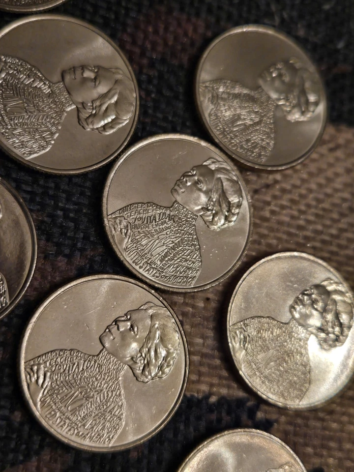 2023 D Error “In Cod We Trust” Jovita Idar Women's Quarter. RARE 10 Coins. 100%. - Image 3 of 4