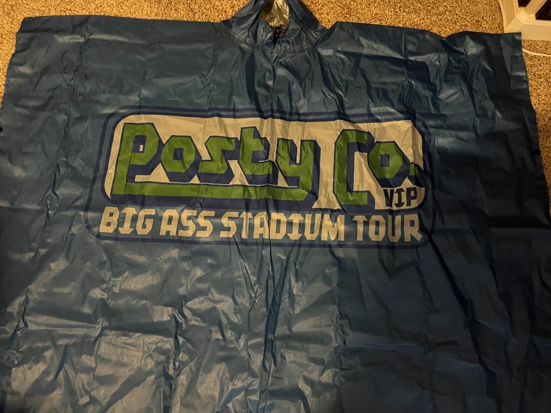 POST MALONE 2025 Posty Co. Big Ass Stadium Tour VIP RAIN PONCHO