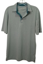 Vintage Arnold Palmer Men's Polo Golf Shirt M Green Striped Short Sleeve Classic
