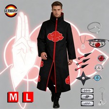 Akatsuki Naruto Kostüm Mantel Uchiha Itachi Ring Anime Ninja Cosplay Acces M/L