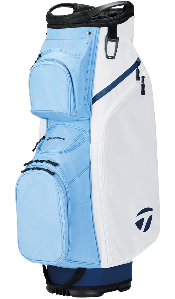 TaylorMade Cart Lite White Light Blue Cart Golf Bag