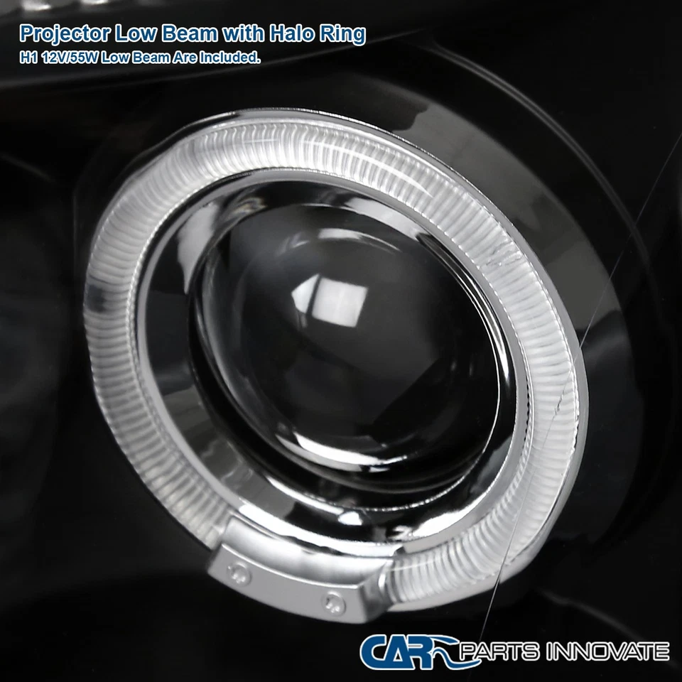 Black Fits 2005-2007 Dodge Magnum LED Halo Projector Headlights Lamps Left+Right - Image 4 of 4