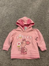 Vintage Wonderful World Of Disney Piglet Hoodie Flower Pink EARS Toddler 18m