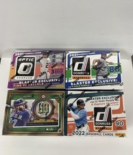 Lot of 4 Donruss MLB Baseball Blaster Boxes Brand New Sealed 254 CARDS 2021-22