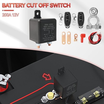 12V 200A Doppelte Fernbedienung Automatisch Auto Batterie Trennschalter Schalter