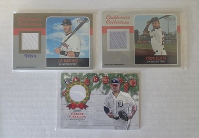 Lot Of 3 Game Used Patch Relics J.D. Martinez Byron Buxton Spencer Torkelson