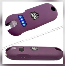 SMART POLICE WOMEN MINI Stun Gun Flashlight QUICK RELEASE KEYRING battery meter