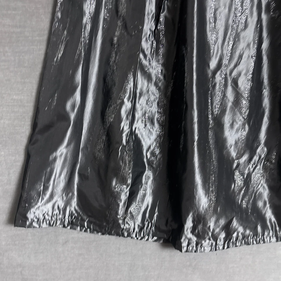 Falda De Colección McClintock Gunne Sax 3 Plata Brillo Maxi Tafetán Formal Noche Foto 4 de 4