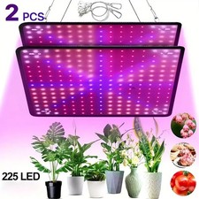 2 Pack 225 LED Grow Light Panel 8500W Lamp for Indoor Plants Full Spectrum Lamp