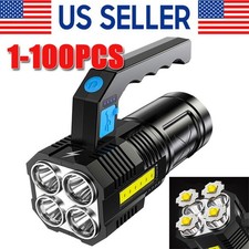 Super Bright 22000LM LED Flashlight High Powered Torch USB Rechargeable Lamp