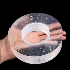 5M Nano Clear Double Sided Grip Tape Traceless Removable Washable Adhesive Gel