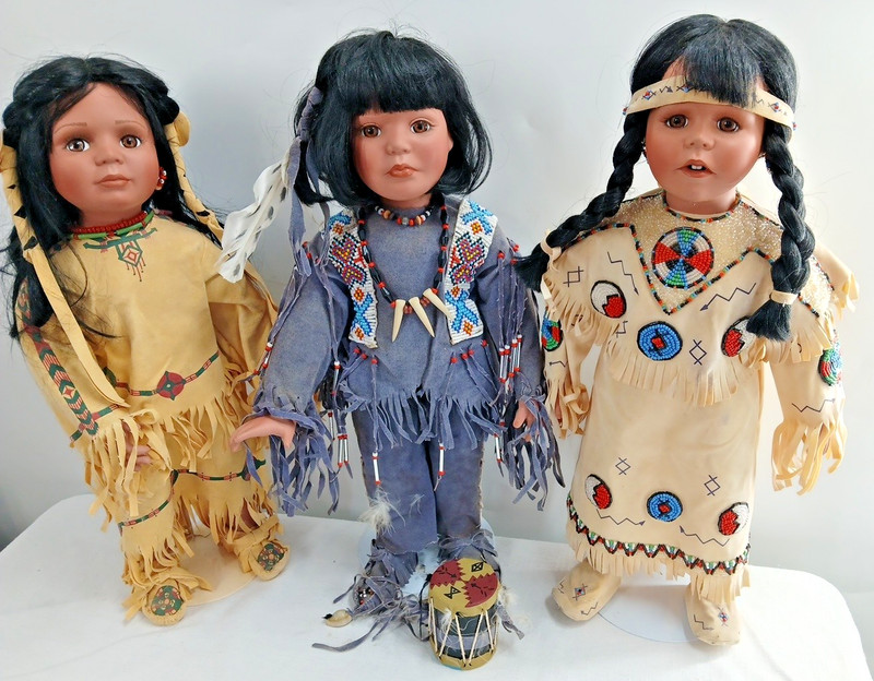 Hamilton Collection Star Dreamer Tashee Sewanka Native Indian Porcelain Doll 