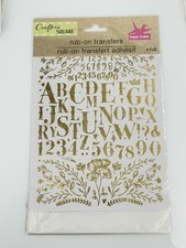 Crafter's Square Paper Crafts Rub-On Transfers Foil Alphabet