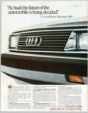 Audi 5000 Quattro Cars Piëch Engineering 1984 Vintage Print Ad