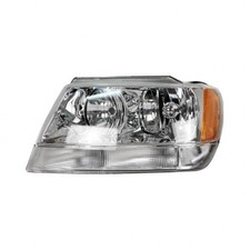 For Jeep Grand Cherokee 1999-2004 Oem Headlight Driver Side W Chrome Bezel