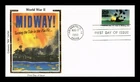 US COVER WWII YORKTOWN LOST US WINS AT MIDWAY FDC COLORANO SILK CACHET