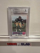 MEL BLOUNT RC HOF Auto 1975 Topps Card #12 BAS - NrMT Sharp Corners, Centered