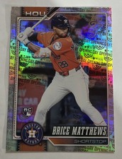 2026 Topps Series 1 Brice Matthews Opening Day Pattern #132 Houston Astros RC