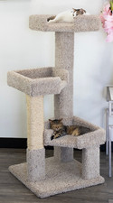 PRESTIGE 3 LEVEL SOLID WOOD KITTY TREE-FREE SHIPPING IN THE U.S.
